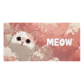 MEOW gaming mouse pad featuring custom anime cat design for stylish desk mat and mousepad use